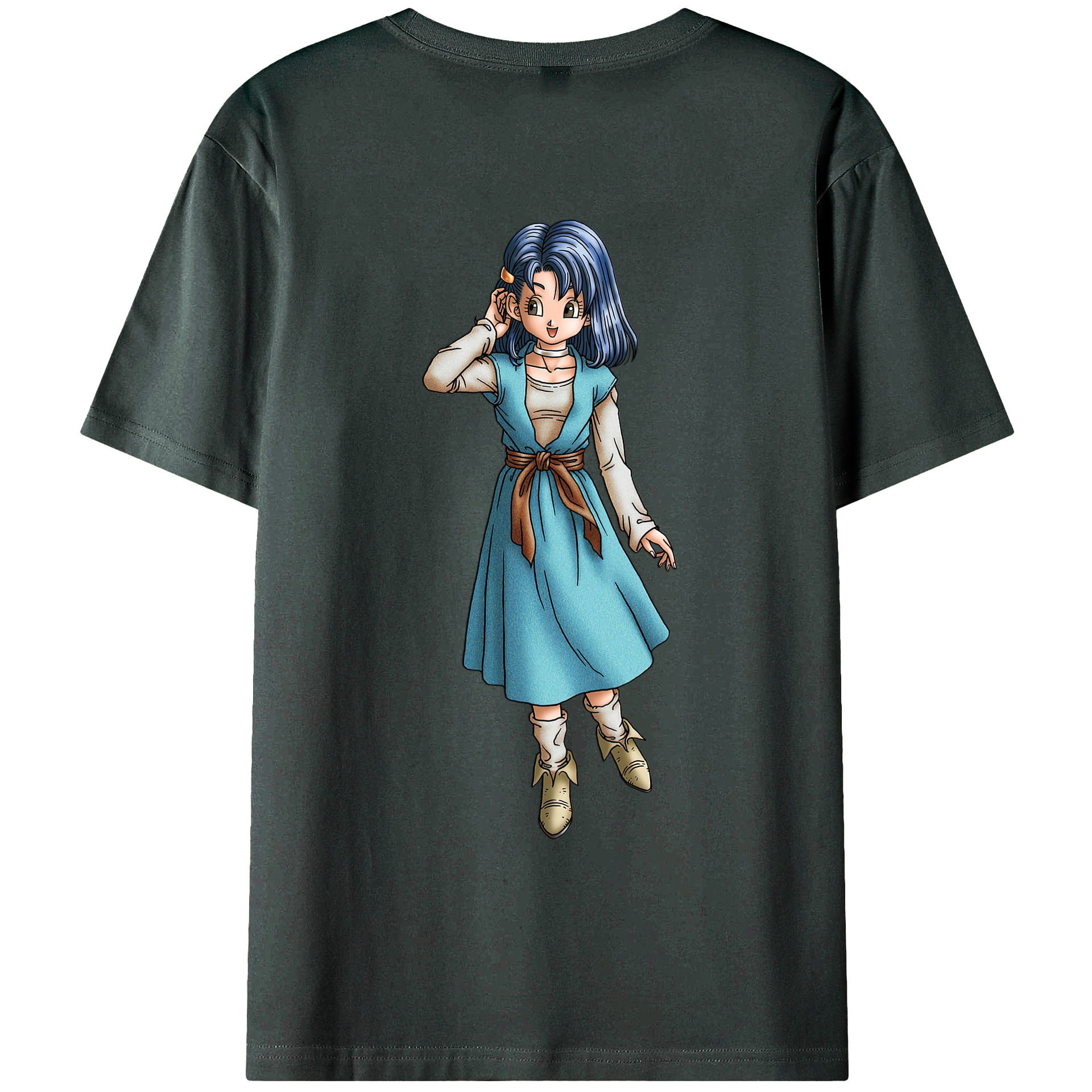 （画像用） ドラゴンクエスト Doragon Kuesuto Dragon Quest 綿100％ メンズ半袖Tシャツ（バックプリント） 通気性